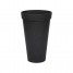Ghiveci flori cu sistem autoirigare, 37.5x37.5x66cm, cauciuc reciclat, efect ciment, negru, Aria