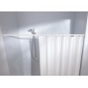 Bara perdea dus extensibila si reglabila, 125-220cm, alb, aluminiu