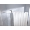 Bara perdea dus extensibila si reglabila, 125-220cm, crom, aluminiu