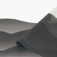 Autocolant geam d-c-fix Mountains, static/fara adeziv, efect geam sablat, tip bordura decorativa, model munti, semitransparent/maro, 45cmx1.5m