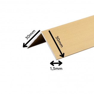 Profil trepte, aluminiu, 30x30mmx100cm, auriu, set 5 buc, 3030, Ersin