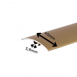 Profil trecere cu diferenta de nivel, aluminiu, 40mmx90cm, auriu, cu suruburi mascate, set 5 buc, 3104, Ersin