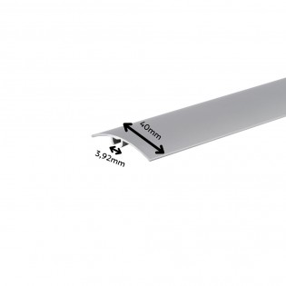 Profil trecere cu diferenta de nivel, aluminiu, 40mmx90cm, argintiu, cu suruburi mascate, set 5 buc, 3104, Ersin