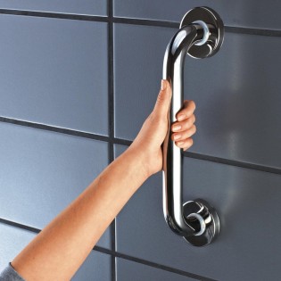 Maner sprijin pentru iesire din cada, Ridder, otel inoxidabil, cromat, lucios, sustine maxim 110kg, A00130001, Sam S