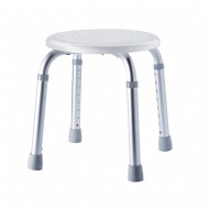 Taburet baie Ridder, rotund, cu inaltime reglabila, pentru adulti/copii, antiderapant, alb, sustine maxim 110kg, A00603101, Ted