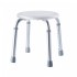 Taburet baie Ridder, rotund, cu inaltime reglabila, pentru adulti/copii, antiderapant, alb, sustine maxim 110kg, A00603101, Ted