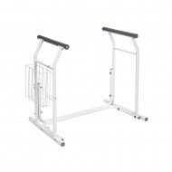 Cadru sustinere mobil toaleta, Ridder, cu cosulet de depozitare, manere antiderapante, alb, sustine max 150 kg, A0110101, Sam