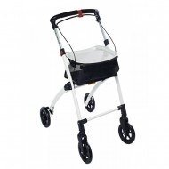 Cadru ajutator pliabil pentru mers in interior cu roti (rolator), Ridder, premium, cu cos si tava, A0300301, Pit