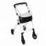 Cadru ajutator pliabil pentru mers in interior cu roti (rolator), Ridder, premium, cu cos si tava, A0300301, Pit