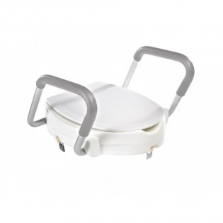 Inaltator WC cu capac si manere de sprijin antiderapante, Ridder, alb, suporta maxim 150 Kg, A0072001, Sam