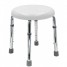 Taburet baie Ridder, rotund, cu inaltime reglabila, pentru adulti/copii, antiderapant, alb, sustine maxim 150kg, A170101, Go