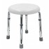 Taburet baie Ridder, rotund, cu inaltime reglabila, pentru adulti/copii, antiderapant, alb, sustine maxim 150kg, A170101, Go
