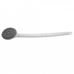 Aparat de masaj cu role, aplicator lotiune si gel de dus, Ridder, maner lung, alb, A159101, Ease