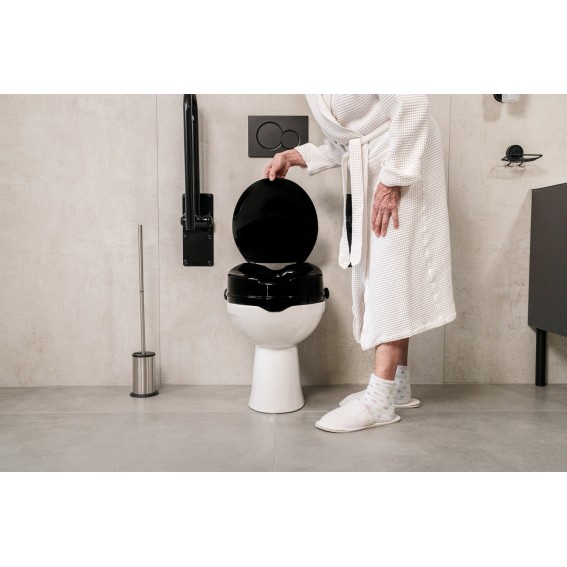 Inaltator WC cu capac, Ridder, negru, sustine maxim 150kg, A0071010, Sam