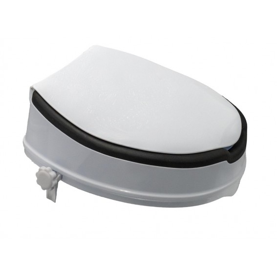 Inaltator WC cu capac, Ridder, alb-negru, sustine maxim 150kg, sezut spuma, A0071000, Sam
