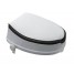 Inaltator WC cu capac, Ridder, alb-negru, sustine maxim 150kg, sezut spuma, A0071000, Sam