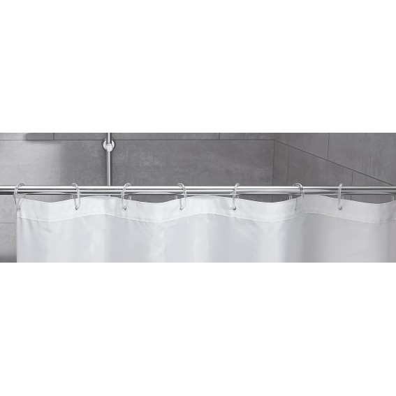 Inele perdea dus, plastic, set 12 buc, transparente