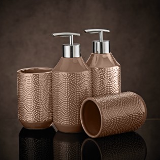 Suport periute de dinti, maro deschis, ceramica, Bow