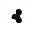 Suport pentru para de dus, Ridder, negru mat, ABS/PVC, 12139100