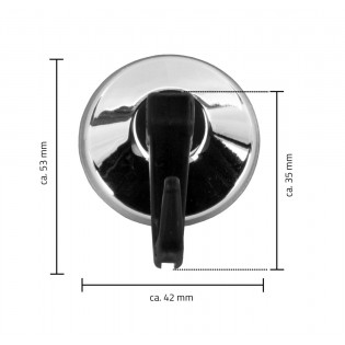 Set 2 cuiere de baie cu 1 agatatoare, Ridder, cu ventuza, crom lucios, PVC