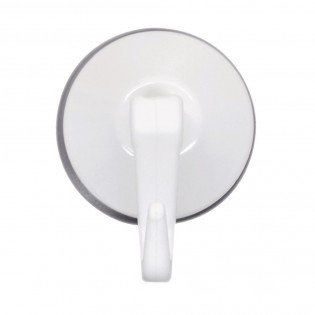 Set 2 cuiere de baie cu 1 agatatoare, Ridder, cu ventuza, alb, PVC, 13414001