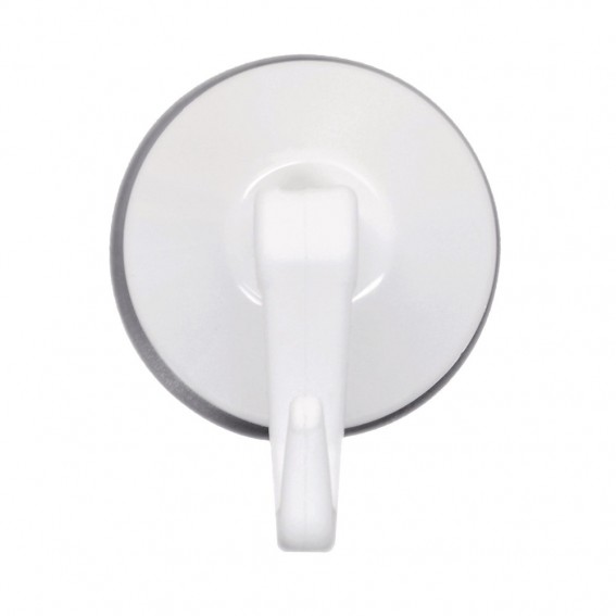 Set 2 cuiere de baie cu 1 agatatoare, Ridder, cu ventuza, alb, PVC, 13414001