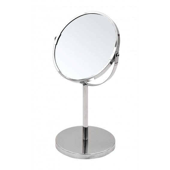 Oglinda cosmetica stativa, Ridder, crom, metal/sticla, diametru Ø 17 cm, marire 1x / 5x, Pocahontas M