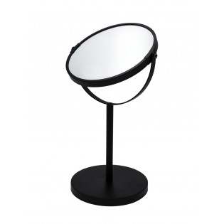 Oglinda cosmetica stativa, Ridder, negru, metal/sticla, diametru Ø 17 cm, marire 1x / 5x, Pocahontas M