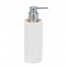 Dozator sapun lichid polirasina/bambus, alb, capacitate 300ml, Kyoto
