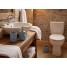 Set accesorii baie, gri albastrui, polirasina, Crackle