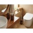 Set accesorii baie, maro inchis, ceramica, Bow
