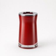 Suport pentru periute dinti, rosu lucios, plastic acrilic, Disco