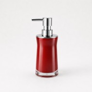 Dozator sapun lichid, Ridder, rosu lucios, plastic acrilic, capacitate 210ml, Disco