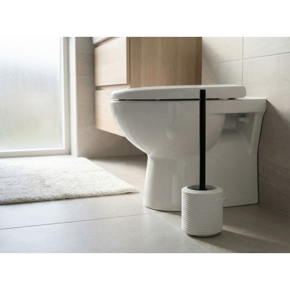 Perie WC, alb si negru, cauciuc,  Tara Rubber