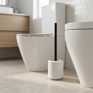 Perie WC, alb si negru, cauciuc,  Tara Rubber