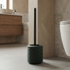 Perie WC, verde inchis si negru, cauciuc, Tara Rubber