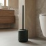 Perie WC, verde inchis si negru, cauciuc, Tara Rubber