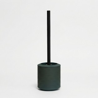 Perie WC, verde inchis si negru, cauciuc, Tara Rubber