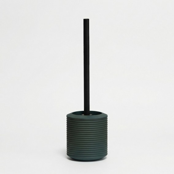 Perie WC, verde inchis si negru, cauciuc, Tara Rubber
