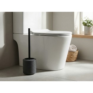 Perie WC, gri antracit si negru, cauciuc, Tara Rubber