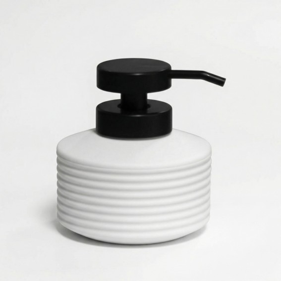 Dozator sapun lichid alb, cauciuc, capacitate 320ml, Tara Rubber