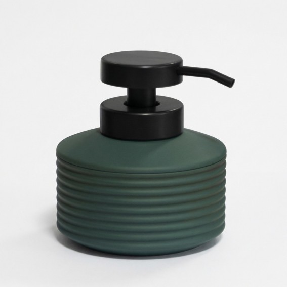 Dozator sapun lichid verde inchis, cauciuc, capacitate 320ml, Tara Rubber