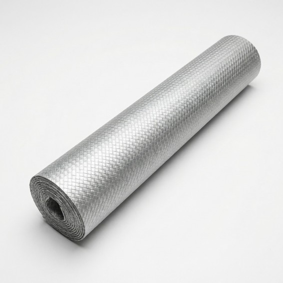 Protectie sertar, 50x150cm, antiderapant, argintiu, embosat, poliester, Silver Flexyliner