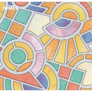 Folie geam autoadeziva, vitraliu, efect geam sablat, model geometric, multicolor/semitransparent, 67.5cmx15m, Gekkofix, Nimes