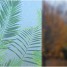 Folie geam, static/fara adeziv, efect geam sablat, frunze palmier, semitransparent/verde, 45cmx1.5m, Vénilia, Palm Leaves