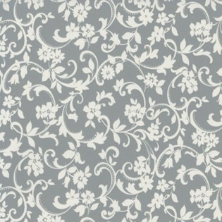 Autocolant perete, tapet floral, gri, 45cmx15m, Vénilia