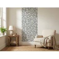 Autocolant perete, tapet floral, gri, 45cmx15m, Vénilia