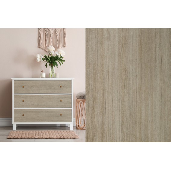 Autocolant mobila, imitatie lemn deschis, bej/gri, 67.5cmx2m, d-c-fix, Tira Wood Greige