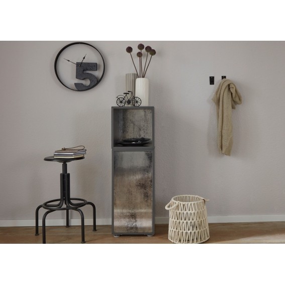 Autocolant mobila, gri metalic, model oglinda vintage, 67.5cmx1.5m, d-c-fix, Vintage Mirror