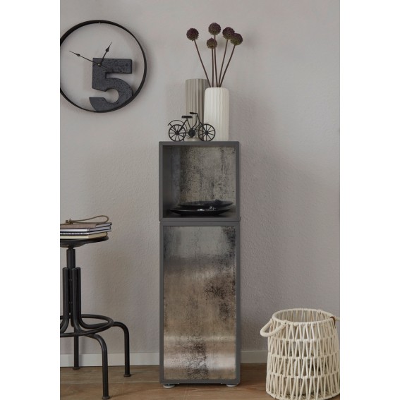 Autocolant mobila, gri metalic, model oglinda vintage, 67.5cmx1.5m, d-c-fix, Vintage Mirror